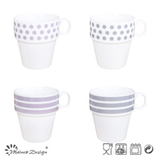 Caneca empilhável 10oz Projeto elegante com impressão simples da cor